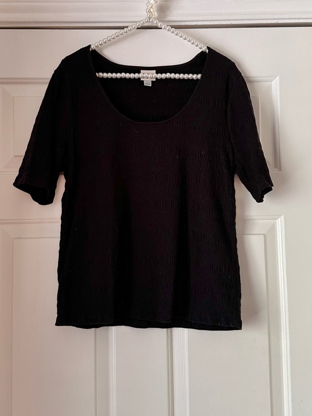 A New Day Black Textured Top